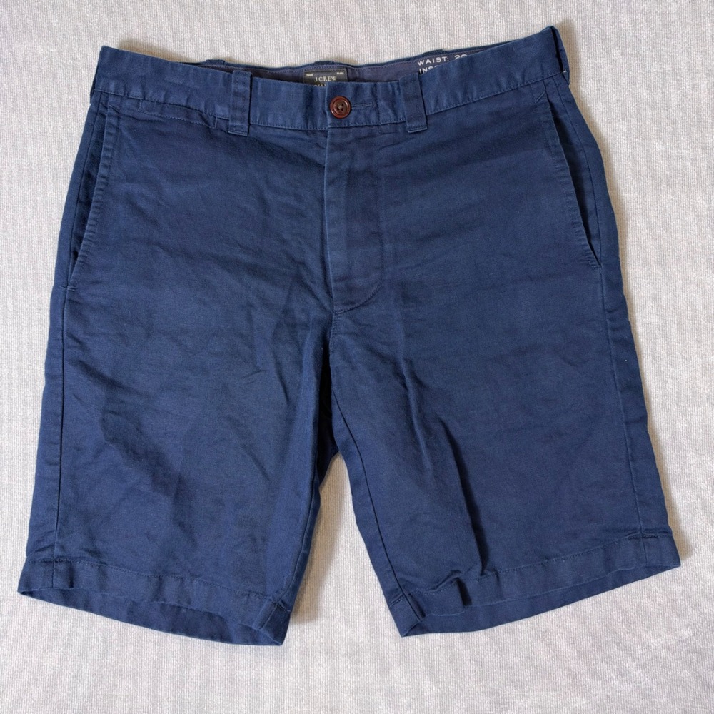 J.Crew Stanton Navy Blue Baird McNutt Irish Linen Shorts Mens 29 9 Inch Inseam